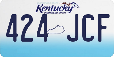 KY license plate 424JCF