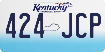 KY license plate 424JCP