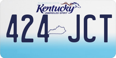 KY license plate 424JCT