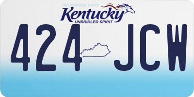KY license plate 424JCW