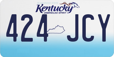 KY license plate 424JCY