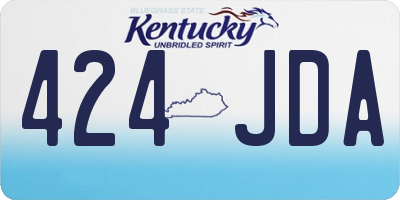 KY license plate 424JDA