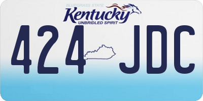 KY license plate 424JDC