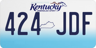 KY license plate 424JDF