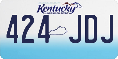 KY license plate 424JDJ