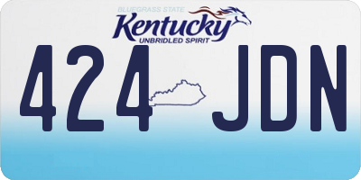 KY license plate 424JDN