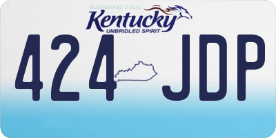 KY license plate 424JDP