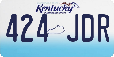 KY license plate 424JDR