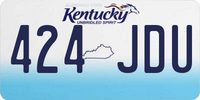 KY license plate 424JDU