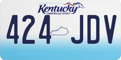 KY license plate 424JDV