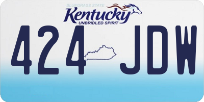 KY license plate 424JDW