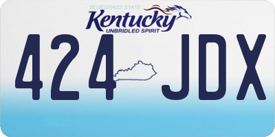 KY license plate 424JDX