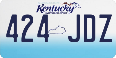 KY license plate 424JDZ