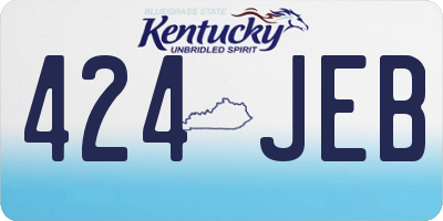 KY license plate 424JEB