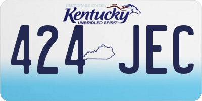 KY license plate 424JEC