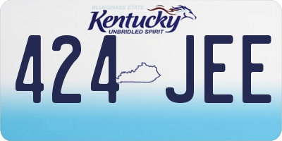 KY license plate 424JEE