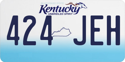 KY license plate 424JEH