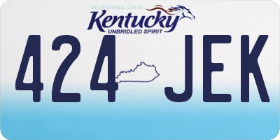 KY license plate 424JEK