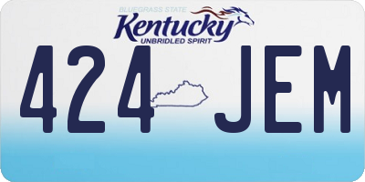 KY license plate 424JEM