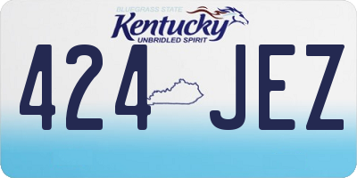 KY license plate 424JEZ