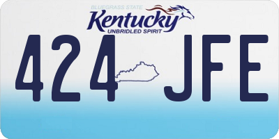 KY license plate 424JFE