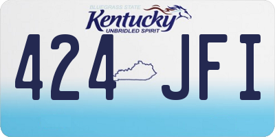 KY license plate 424JFI