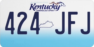 KY license plate 424JFJ