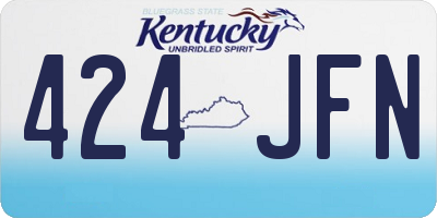 KY license plate 424JFN