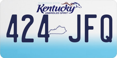 KY license plate 424JFQ