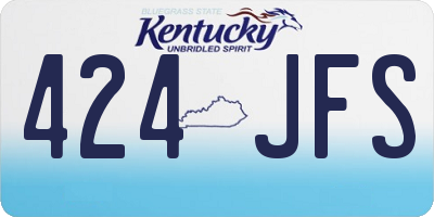 KY license plate 424JFS