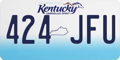 KY license plate 424JFU