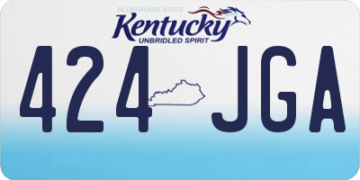 KY license plate 424JGA
