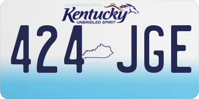 KY license plate 424JGE