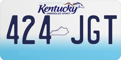 KY license plate 424JGT