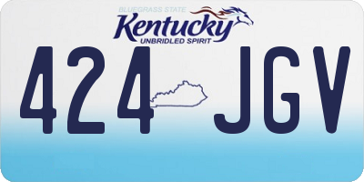 KY license plate 424JGV