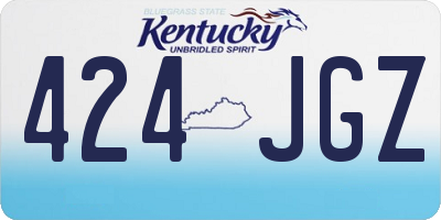 KY license plate 424JGZ