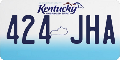 KY license plate 424JHA
