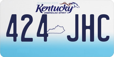 KY license plate 424JHC