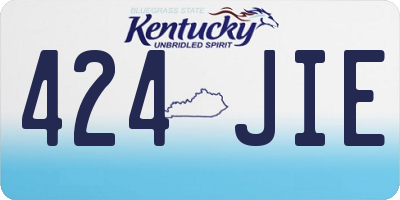 KY license plate 424JIE