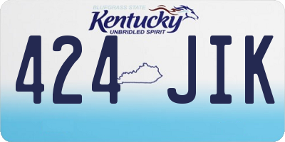 KY license plate 424JIK
