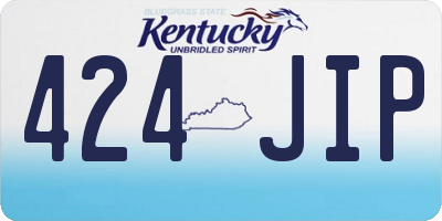 KY license plate 424JIP