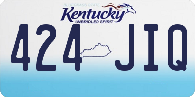 KY license plate 424JIQ
