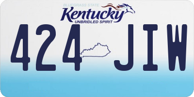 KY license plate 424JIW