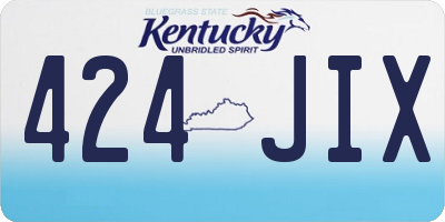 KY license plate 424JIX