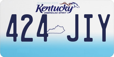 KY license plate 424JIY