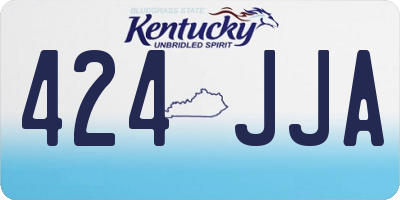 KY license plate 424JJA