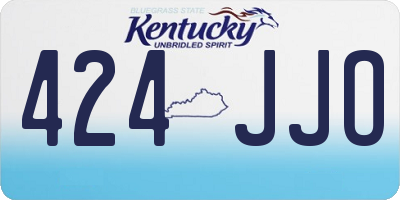 KY license plate 424JJO