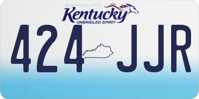 KY license plate 424JJR