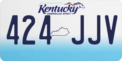 KY license plate 424JJV