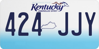 KY license plate 424JJY